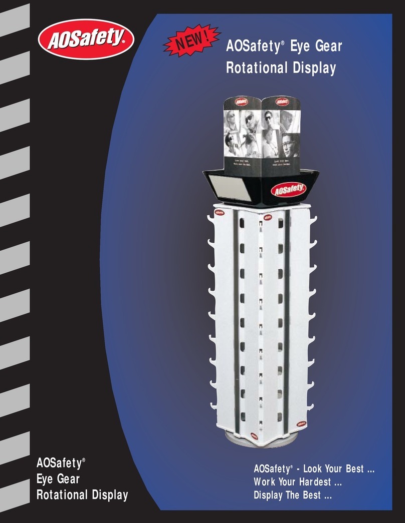 AOSafety Eye Gear Rotational Display A1655 Specifications