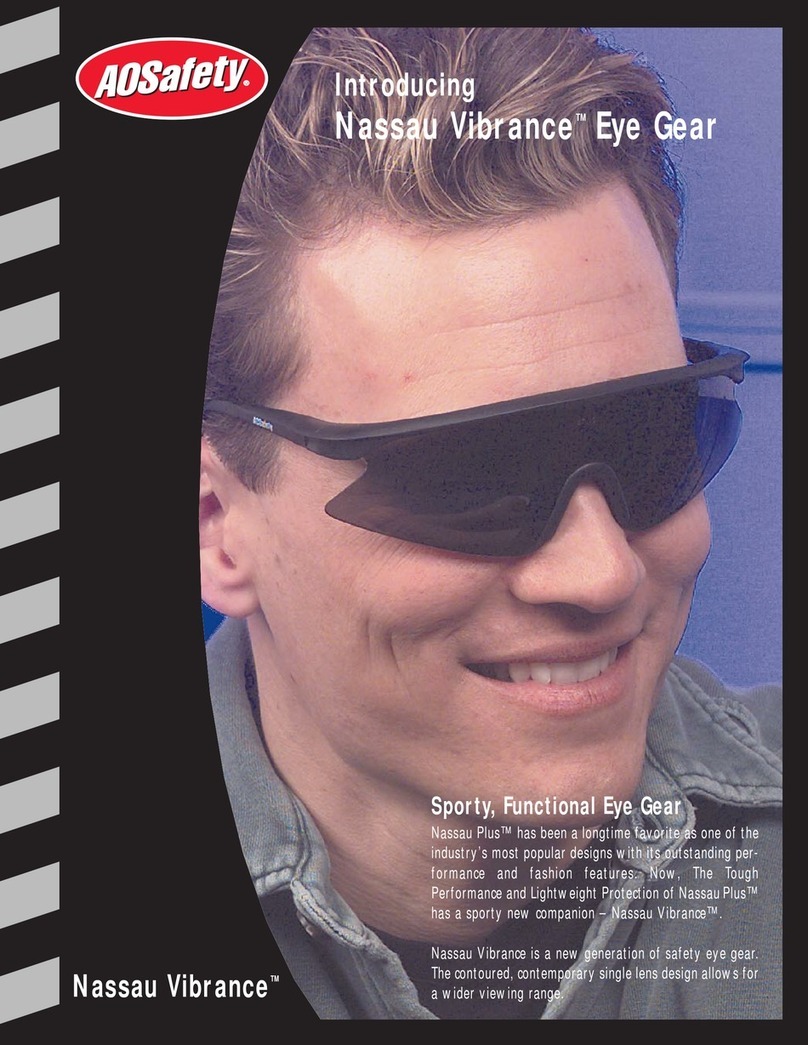 AOSafety Eye Gear Nassau Vibrance Specifications
