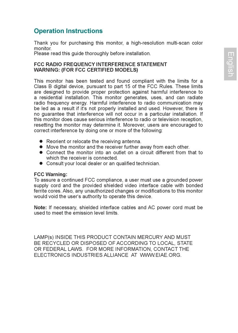 AOC Flat Panel Monitor 197Va1 User manual