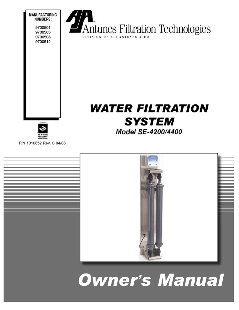 Antunes Filtration Technologies SE-4200/4400 owner's manual Antunes Filtration Technologies SE-4200/4400 owner's manual