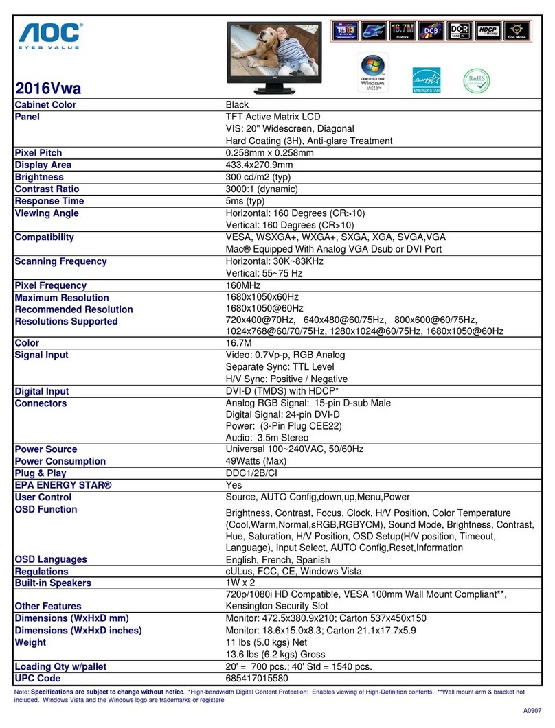 AOC 2016Vwa User manual
