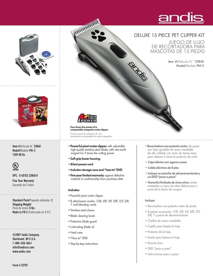 Andis 23840 User manual