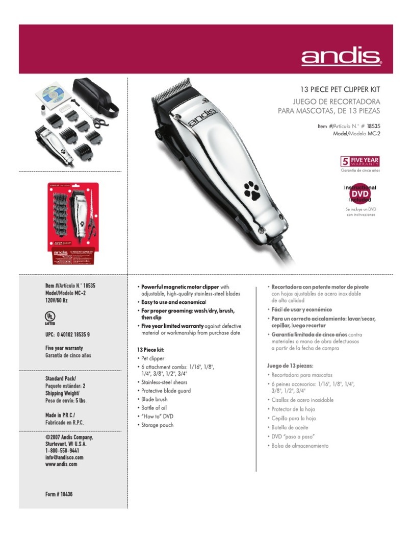 Andis 18535 User manual