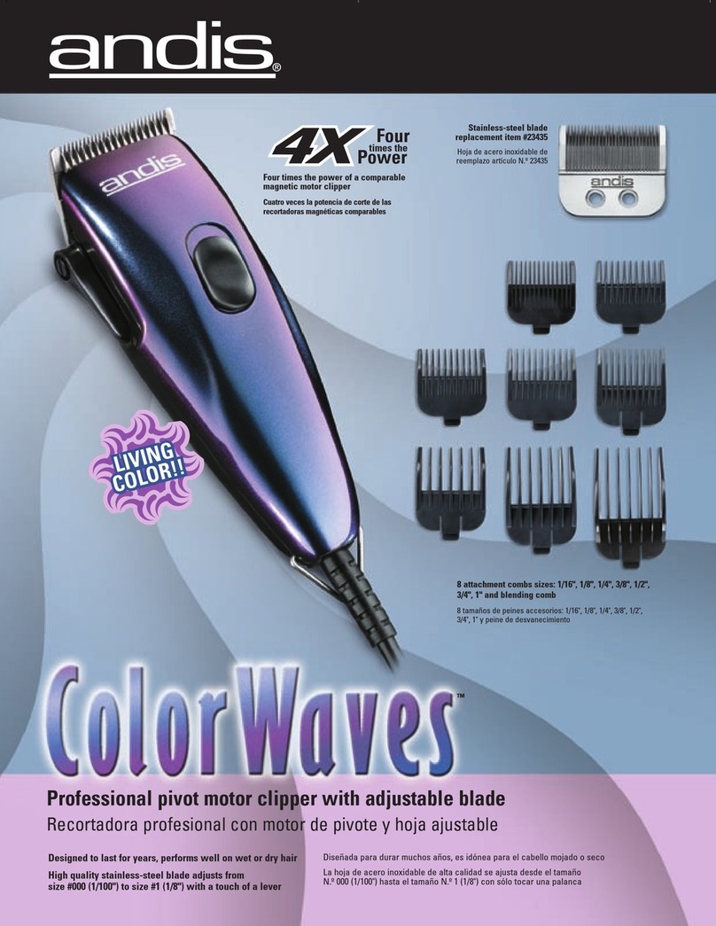 Andis Color Waves 23755 User manual