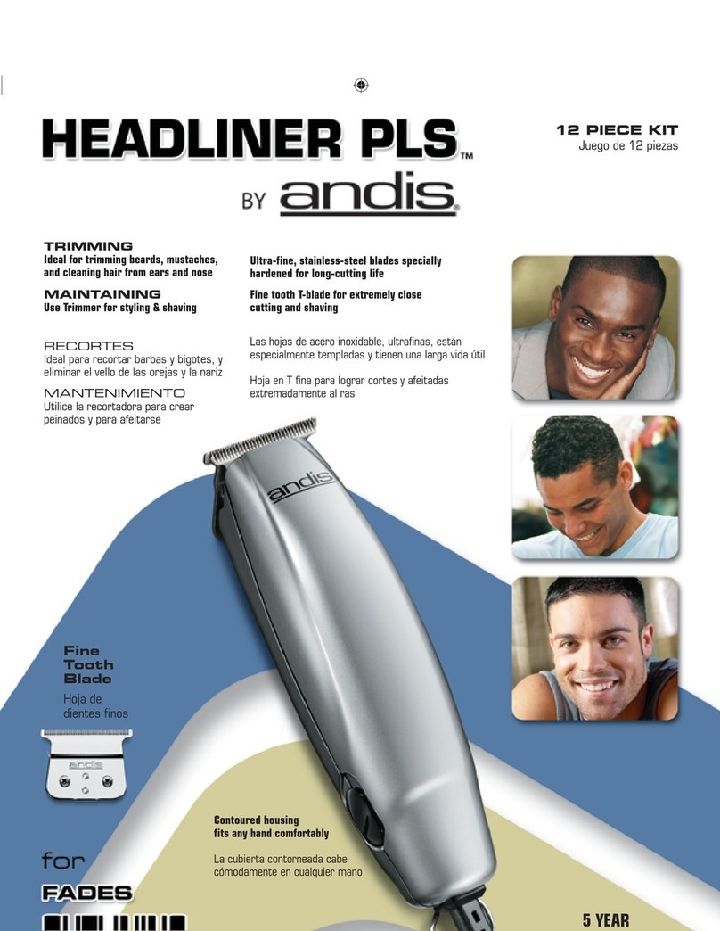 Andis Headliner PLS User manual Andis Headliner PLS User manual
