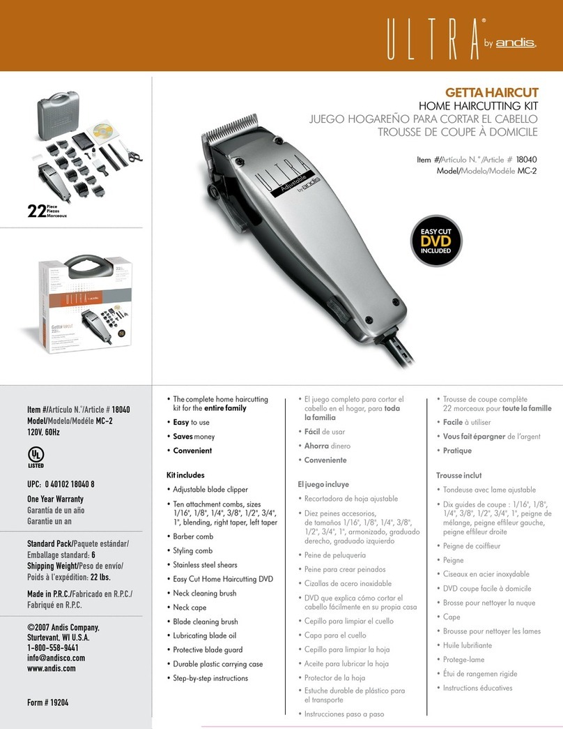 Andis Ultra 18040 User manual