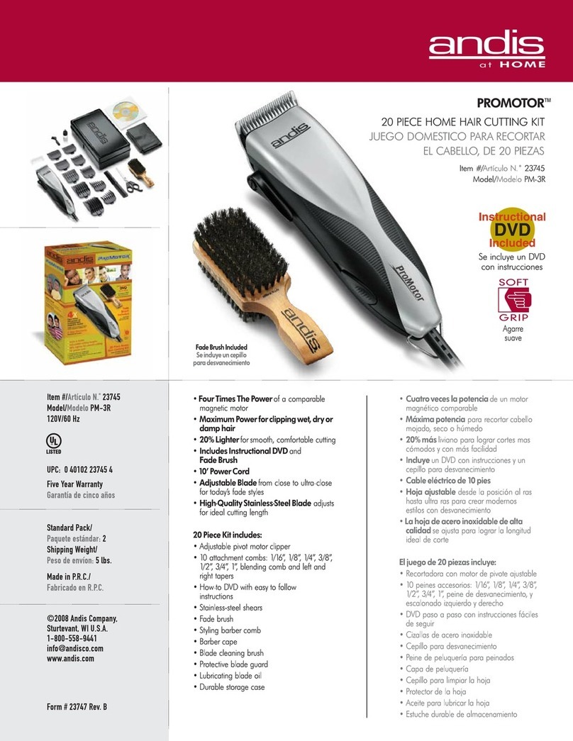 Andis Promotor PM-3R User manual