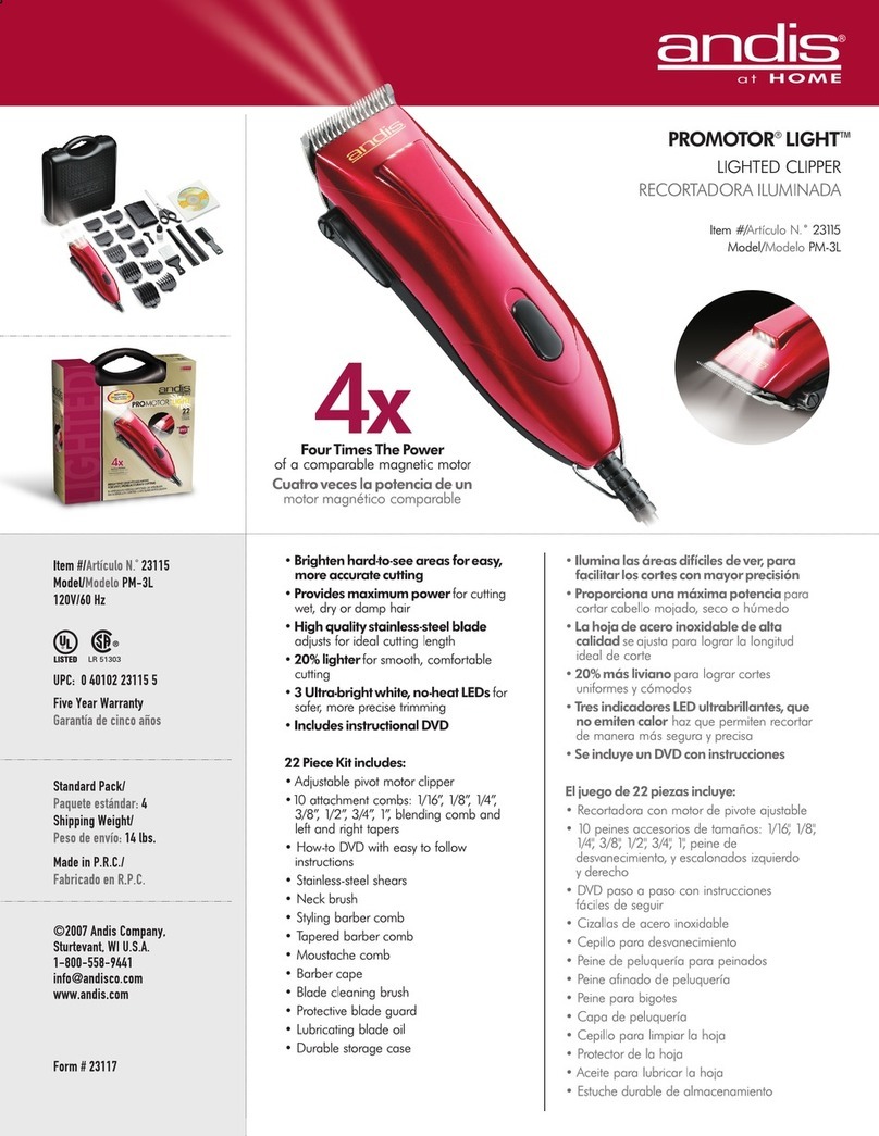 Andis PM-3L User manual