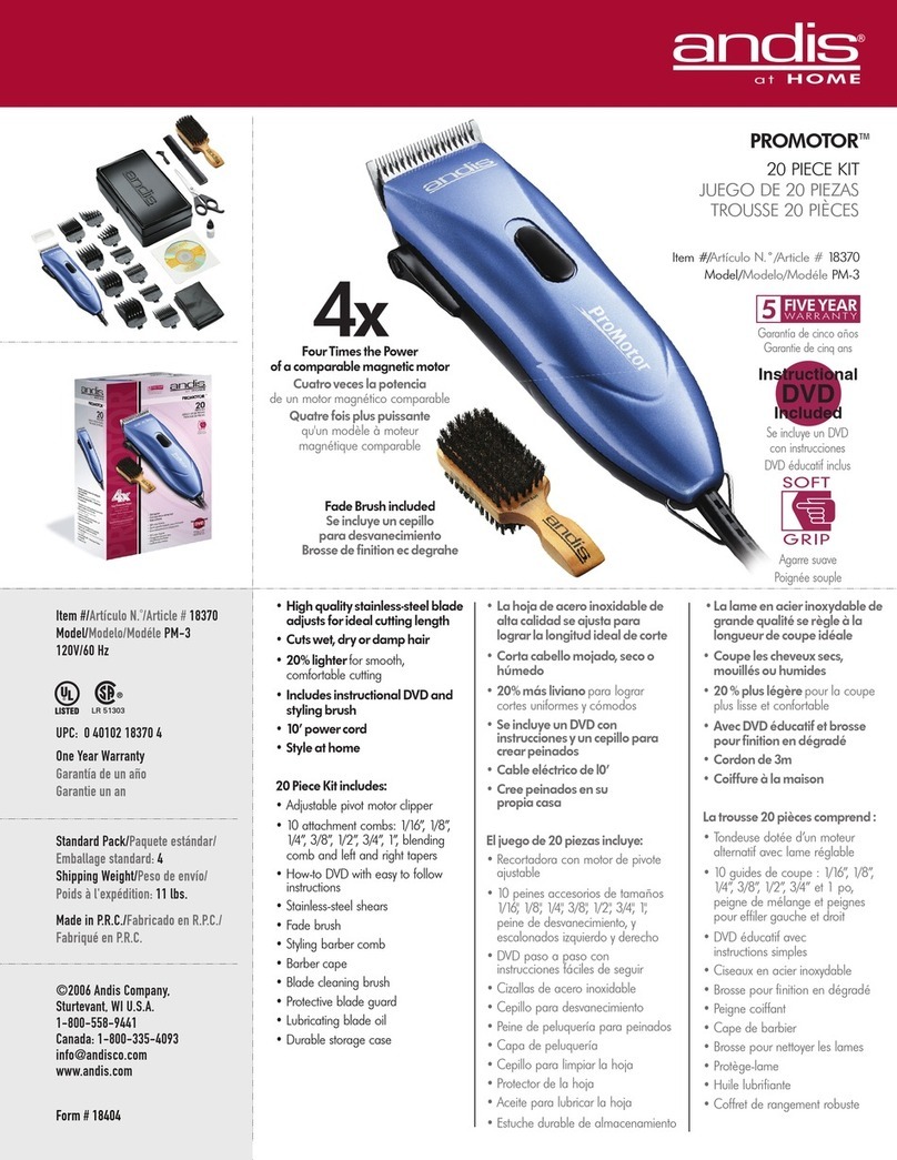 Andis PROMOTOR PM-3 User manual