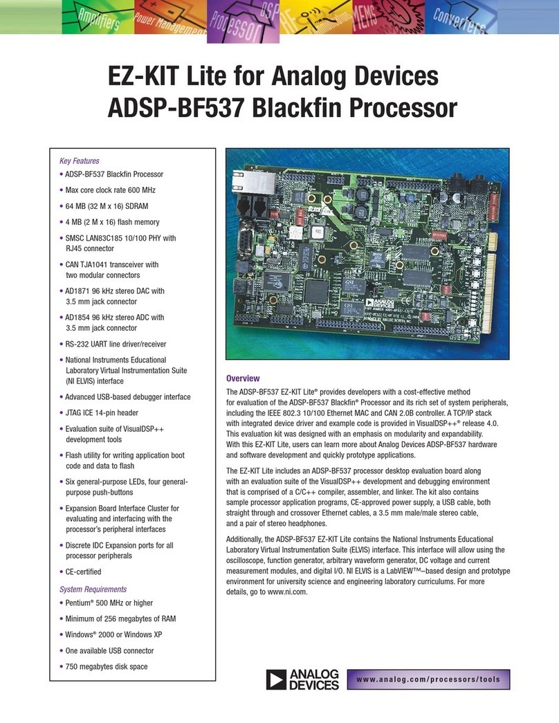 Analog Devices EZ-KIT Lite ADSP-BF537 User manual