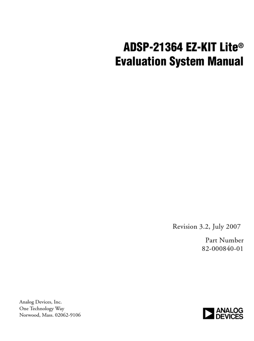 Analog Devices EZ-KIT Lite ADSP-21364 System manual
