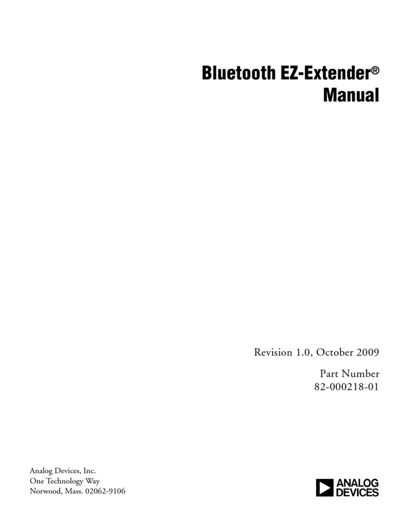 Analog Devices EZ-EXTENDER 82-000218-01 User manual Analog Devices EZ-EXTENDER 82-000218-01 User manual