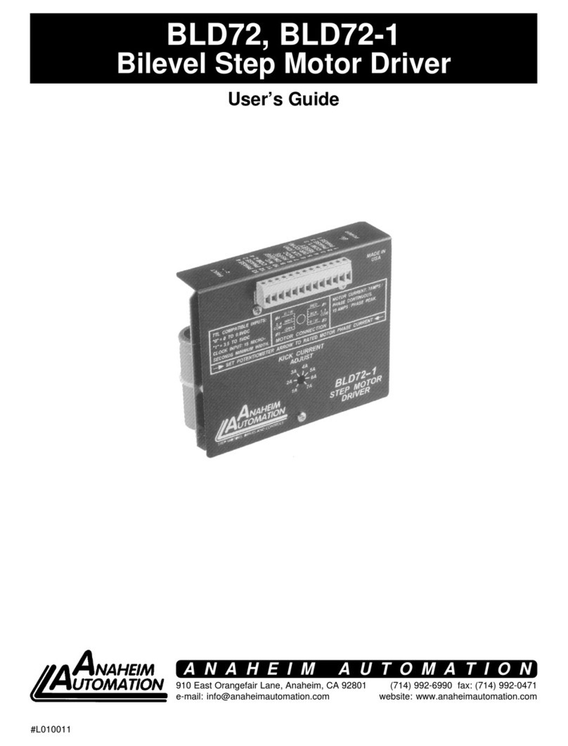 Anaheim Automation Bilevel Step Motor Driver BLD72 user guide