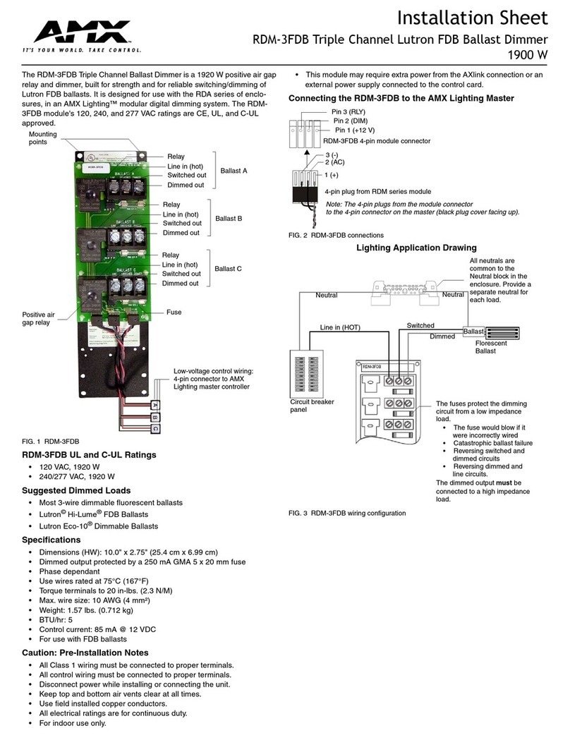 AMX RDM-3FDB TRIPLE FDB MODULE Assembly instructions