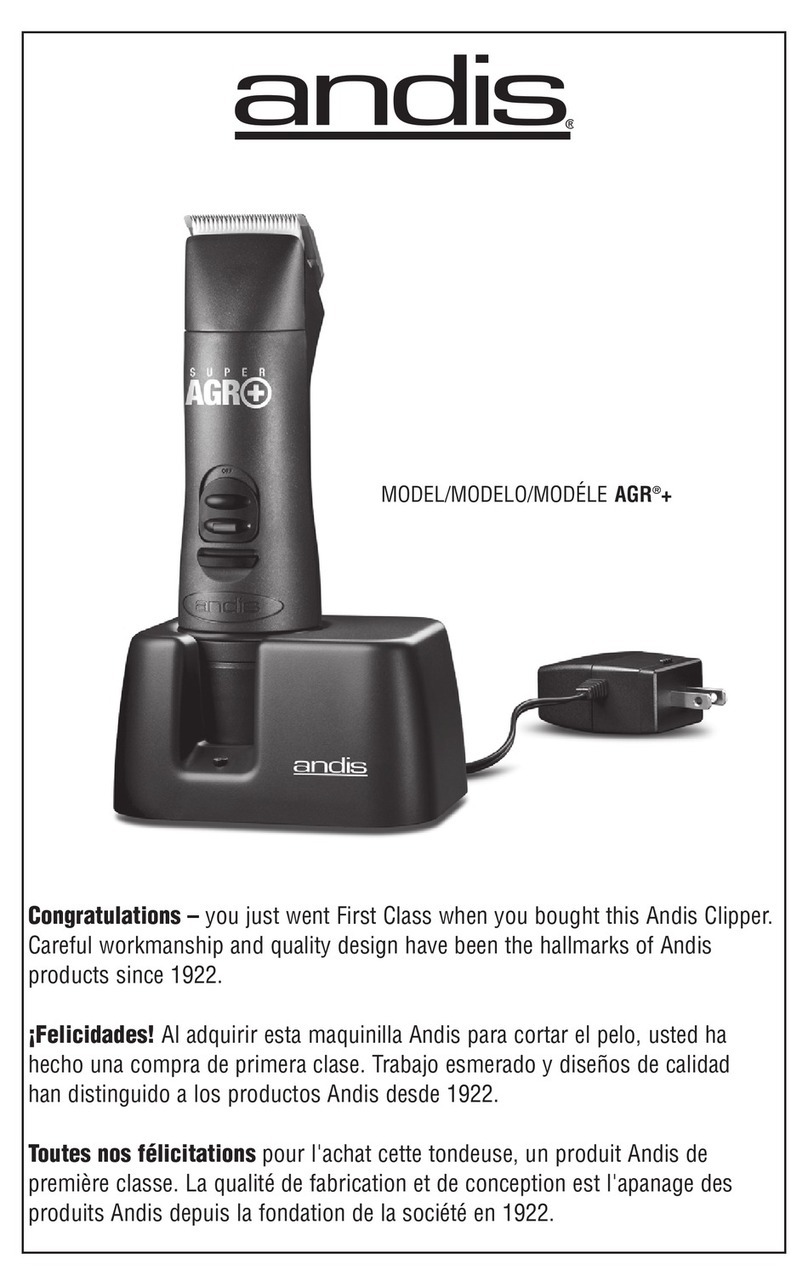 Andis 65340 Quick reference guide