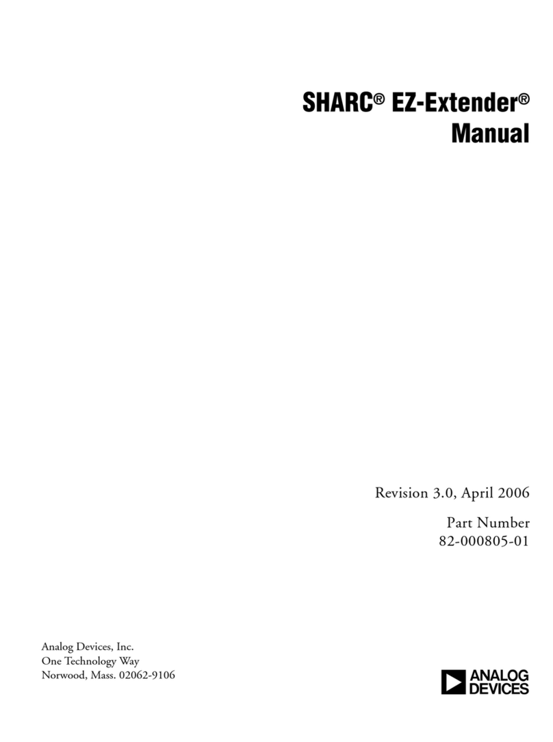 Analog Devices SHARC 82-000805-01 User manual Analog Devices SHARC 82-000805-01 User manual