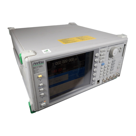 Anritsu MG3700A MG3700A User manual