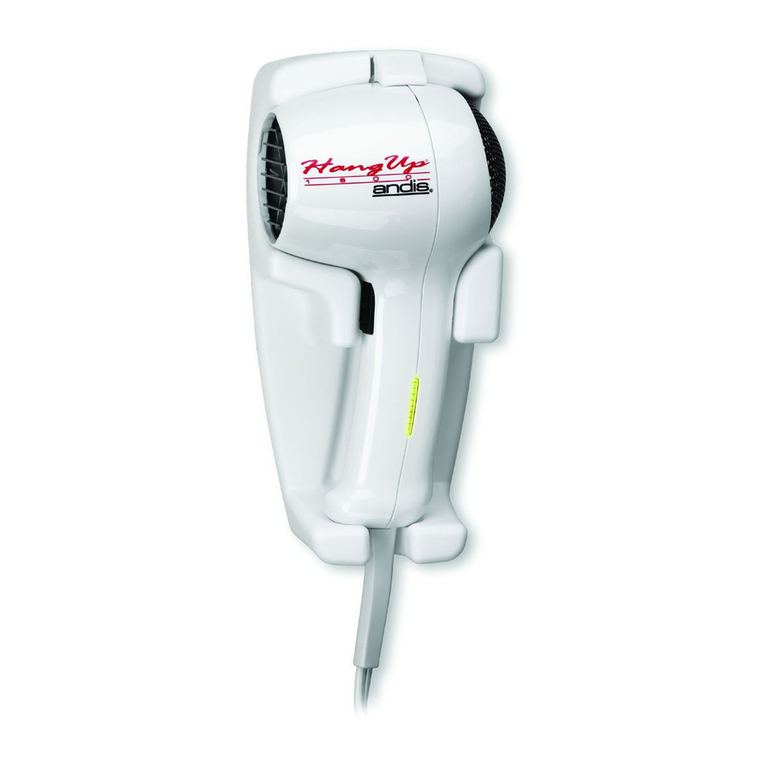 Andis Hang-Up HD-3L User manual Andis Hang-Up HD-3L User manual