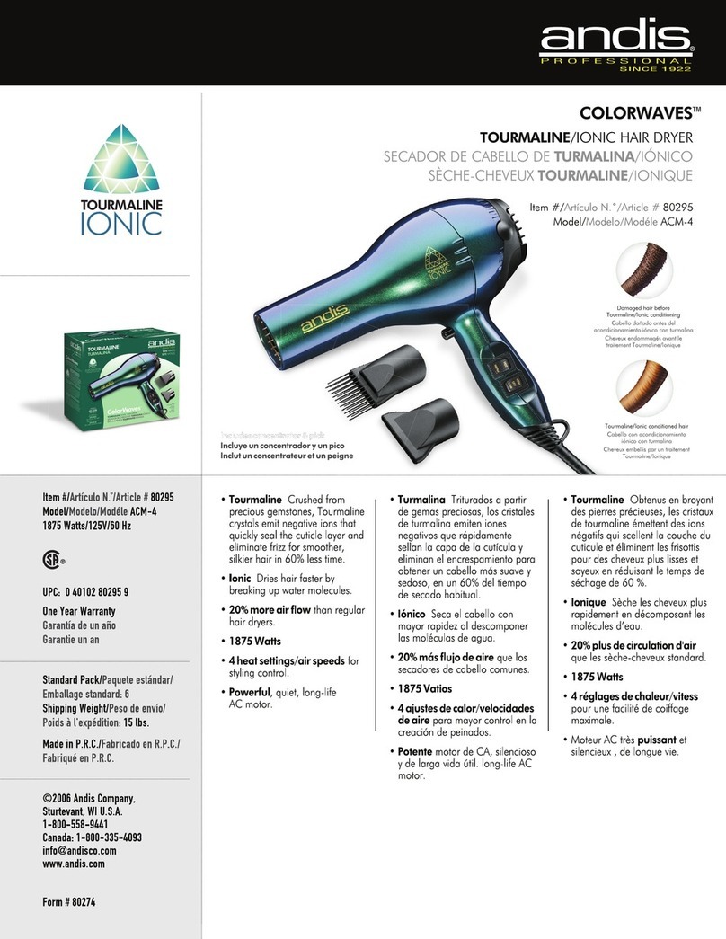 Andis ACM-4 User manual Andis ACM-4 User manual
