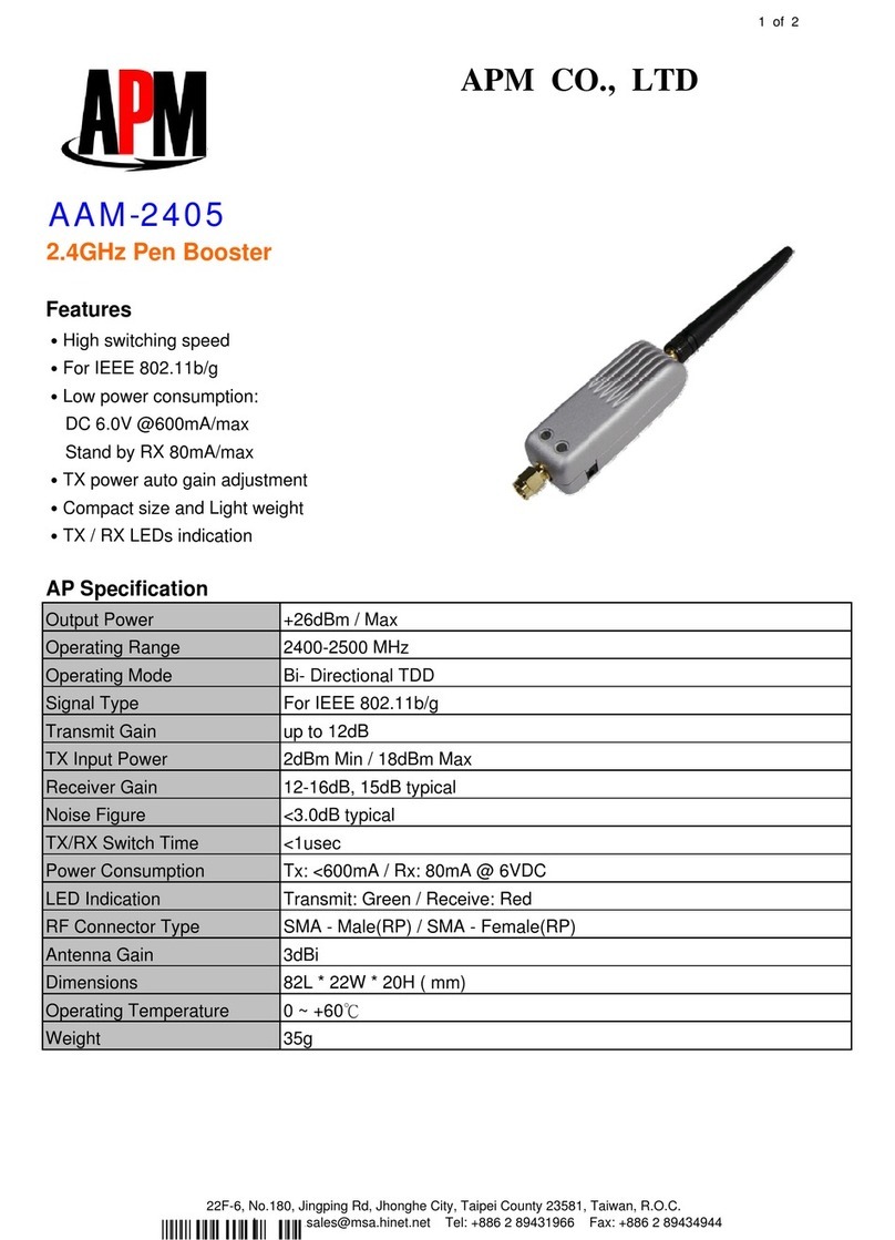 APM Pen Booster AAM-2405 Specifications