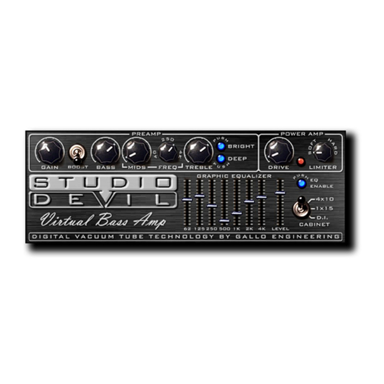 Gallo Virtual Bass Amp Studio Devil user guide