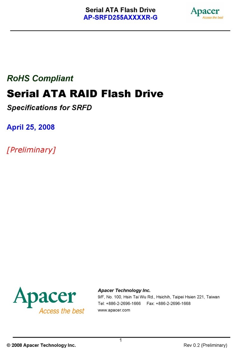 Apacer Technology AP-SRFD255AXXXXR-G User manual Apacer Technology AP-SRFD255AXXXXR-G User manual