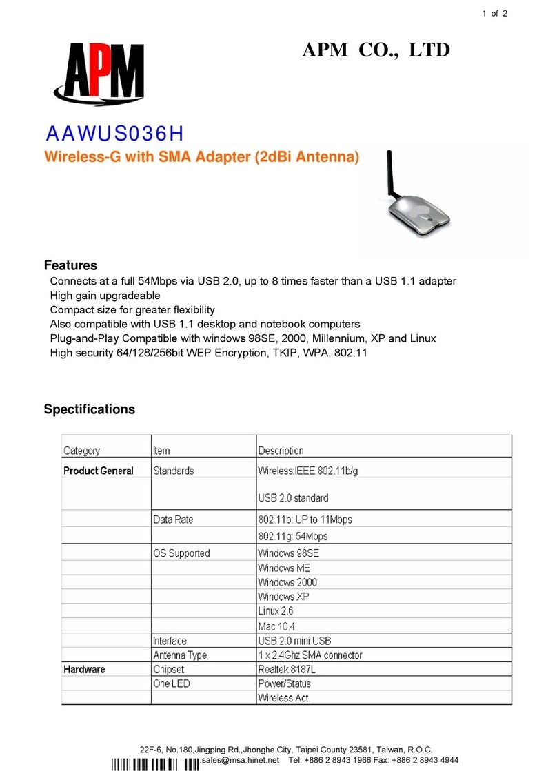 APM AAWUS036H Specification sheet