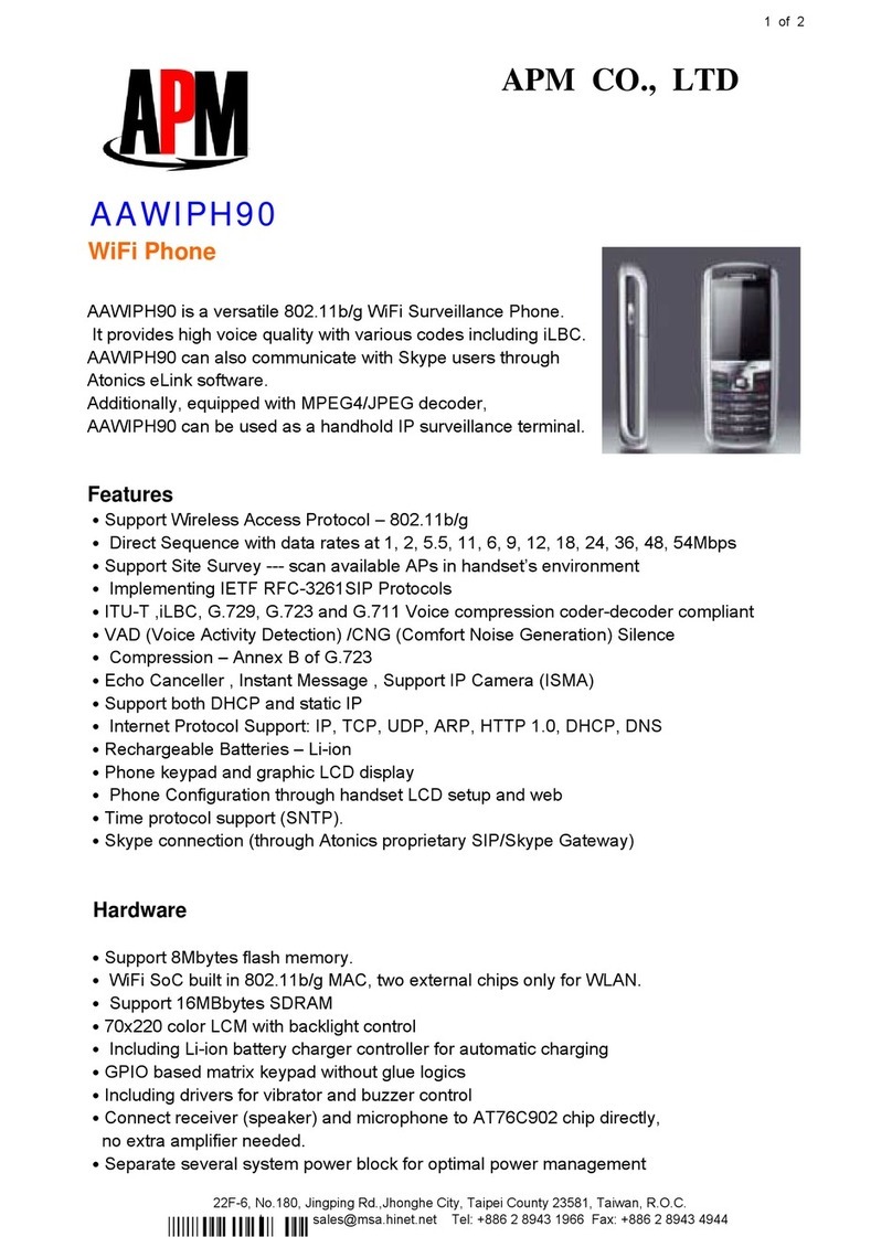APM AAWIPH90 Specification sheet