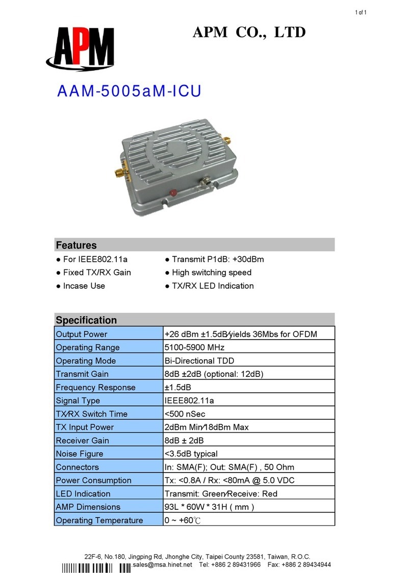 APM AAM-5005aM-ICU User manual