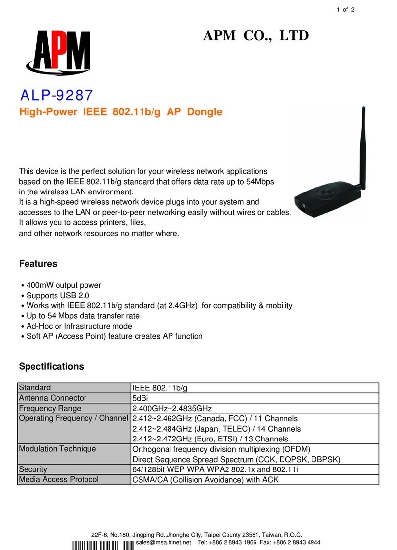 APM ALP-9287 Specification sheet