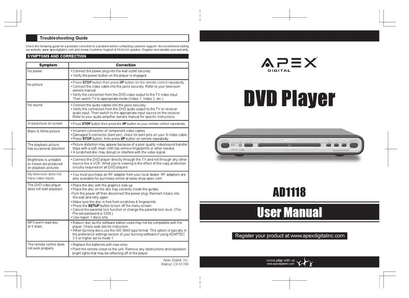 Apex Digital AD1118 User manual