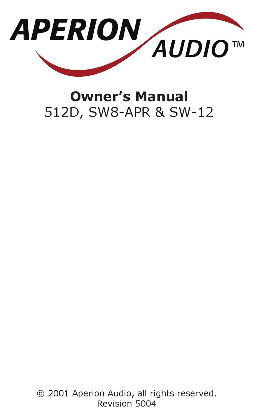 AperionAudio SW-12 User manual