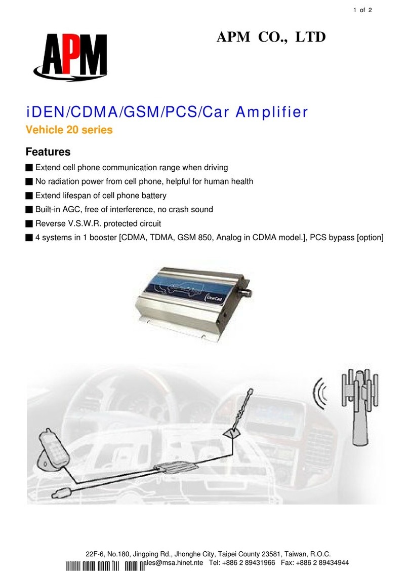 APM Vehicle 20 Series User manual