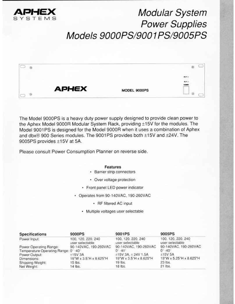 Aphex 9000PS Specification sheet