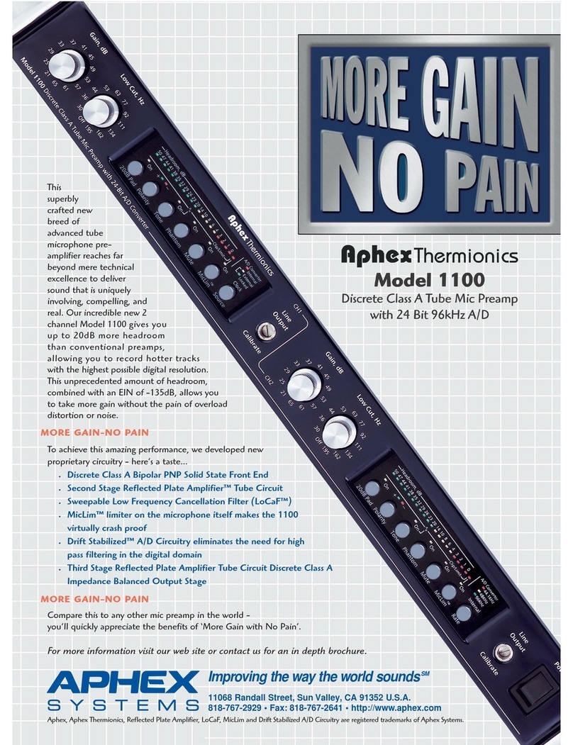 Aphex Thermionics 1100 brochure