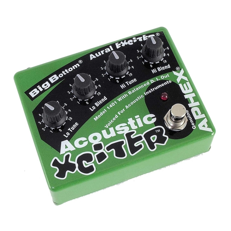 Aphex 1401 Acoustic Xciter Specification sheet