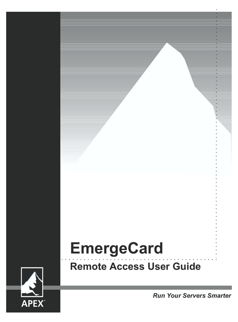Apex Digital Apex EmergeCard Remote Access user guide