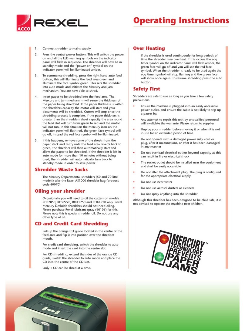 ACCO Brands Paper Shredder user manual