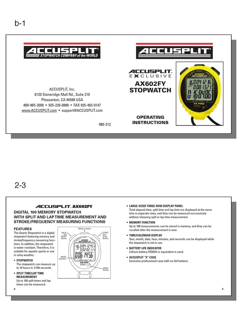 Accusplit Exclusive AX602FY operating instructions
