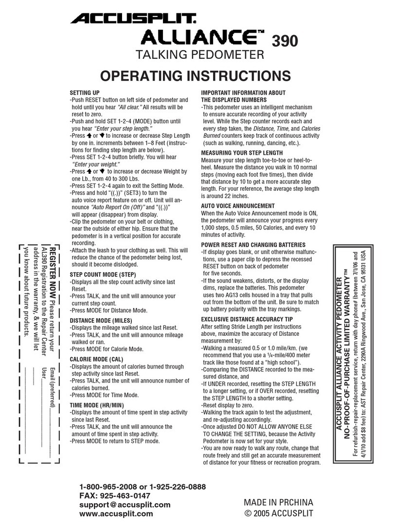 Accusplit Alliance AL390 User manual