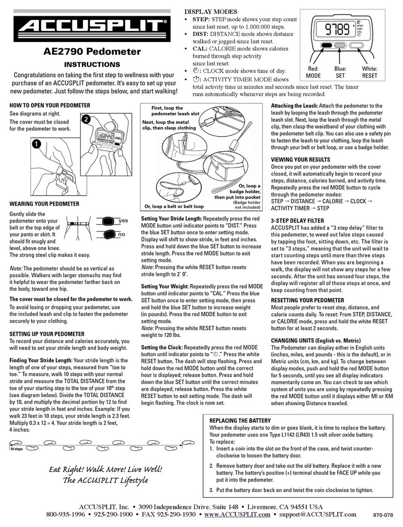 Accusplit AE2790 instructions