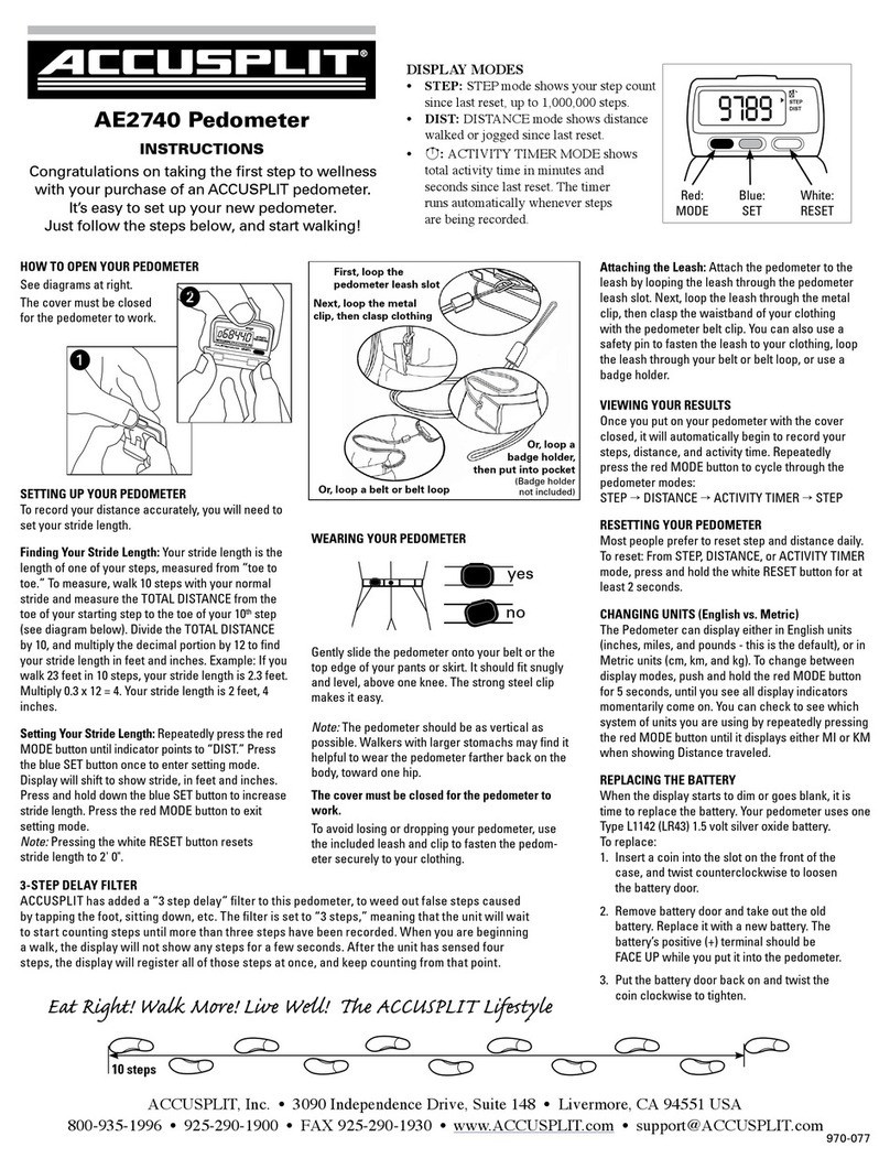 Accusplit AE2740 User manual