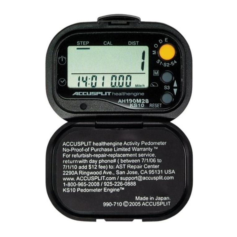 Accusplit Healthengine AH190M28 User manual