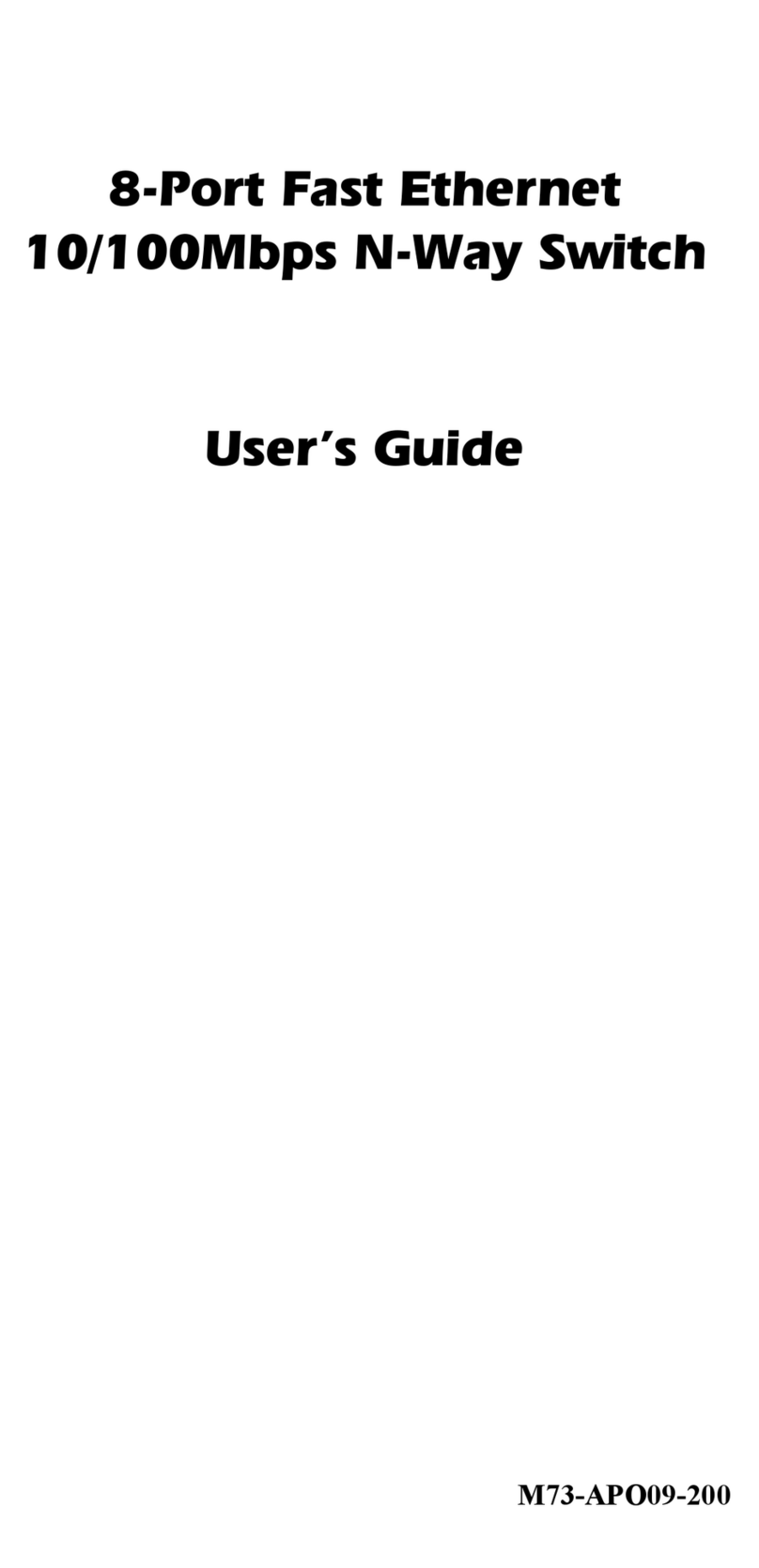 Abocom SW800AI User manual Abocom SW800AI User manual
