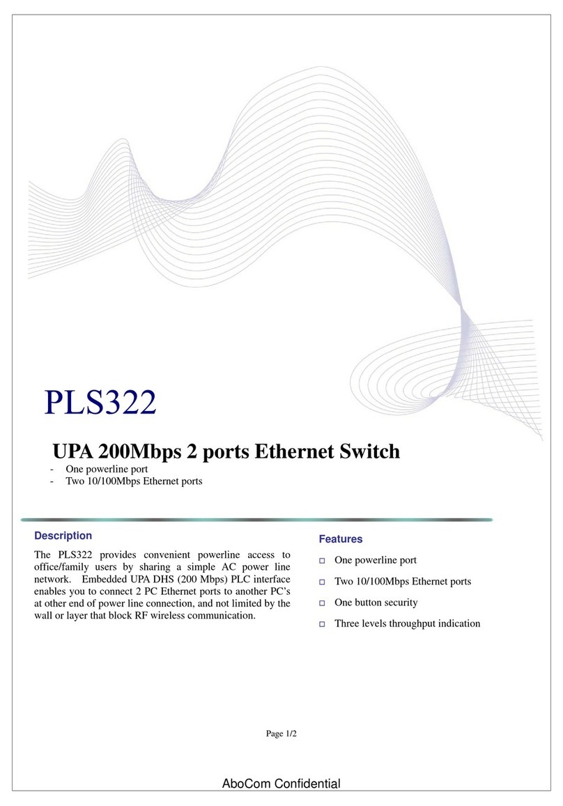 Abocom PLS322 Specification sheet