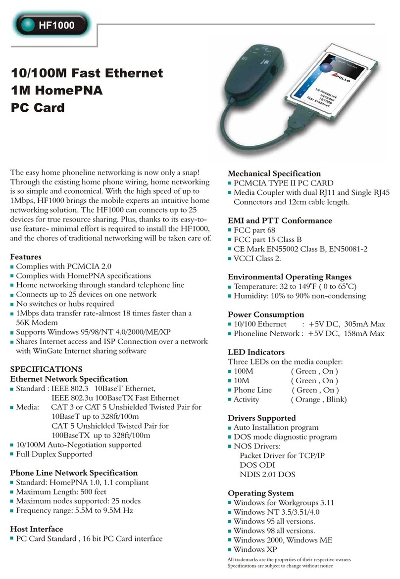 Apollo HF1000 Specifications