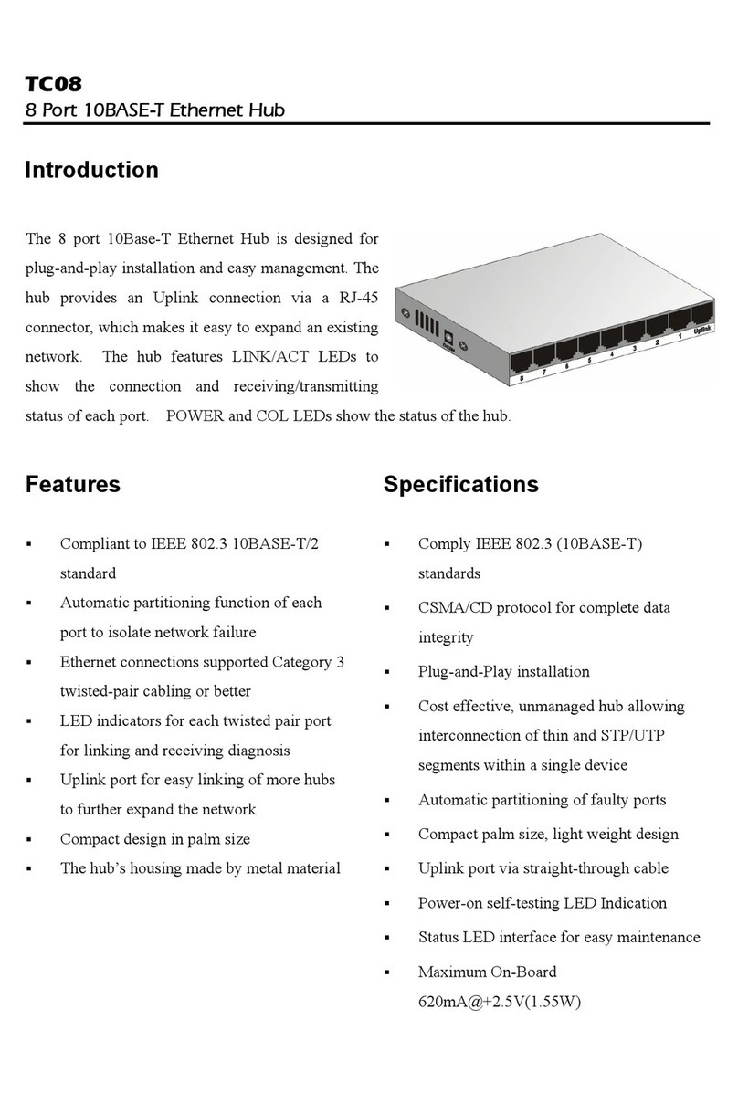 Abocom TC08 Specification sheet