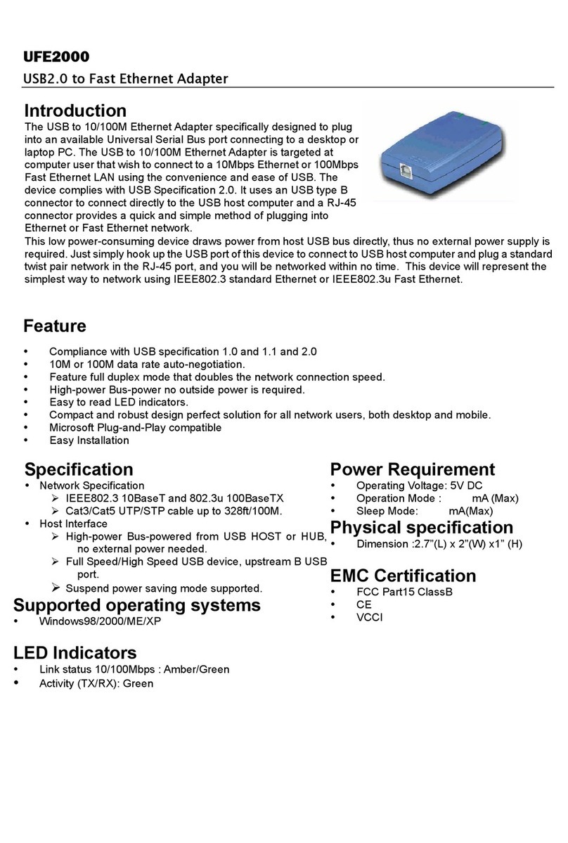Abocom UFE2000 User manual