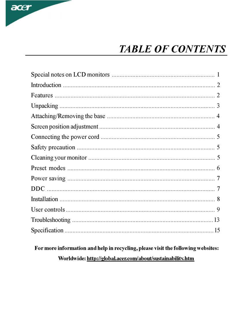 Acer AL1516W User manual