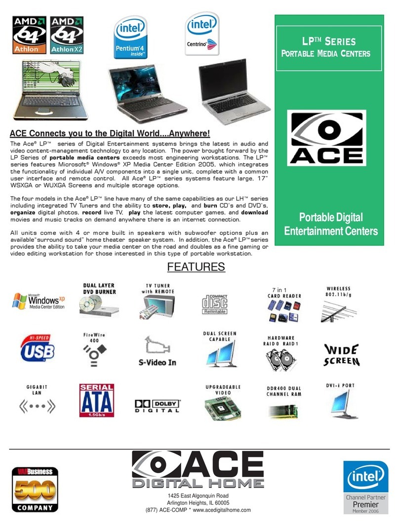Ace Portable Media Centers LP Series datasheet